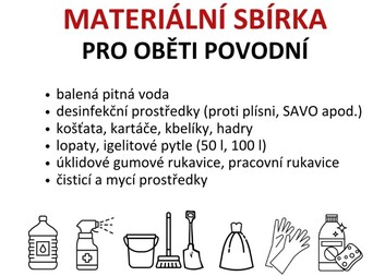 Materiální sbírka - sběrná místa v Kopřivnici